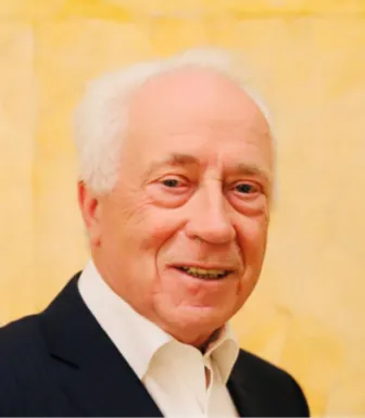 Retrato a cores de Carlos Costa, antigo governador do Banco de Portugal. Fundo amarelo.