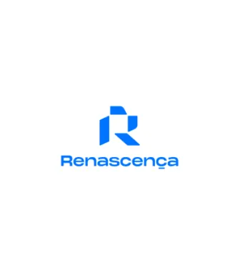 Letra "R" ao centro, com o texto "Renascença" por baixo.
