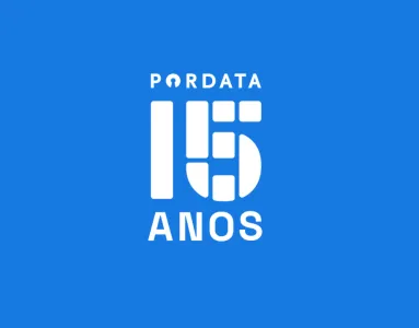Imagem comemorativa dos 15 anos da Pordata