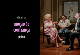 Imagem de Guilherme Geirinhas com Lili Caneças e Pedro Nuno Santos, durante a gravação da rúbrica «Moção de Confiança»