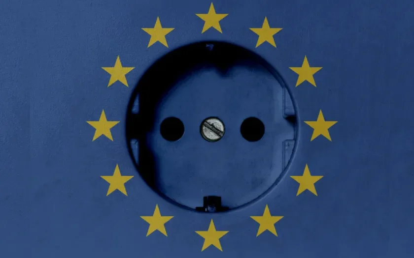 Imagem de ficha elétrica da União Europeia