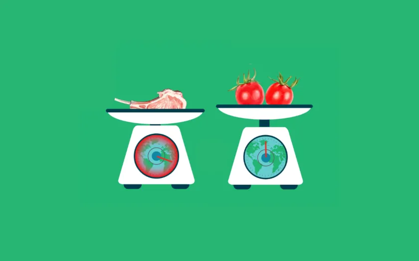 Imagem de duas balanças para ilustrar o artigo «Quais são os alimentos com maior pegada ecológica?»