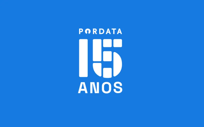 Imagem comemorativa dos 15 anos da Pordata