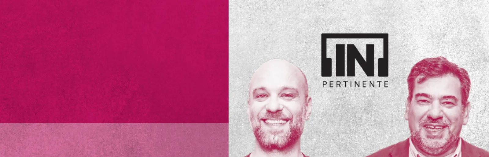 Imagem da dupla do [IN]Pertinente Sociedade, composta por Hugo van der Ding e Paulo Mendes Pinto