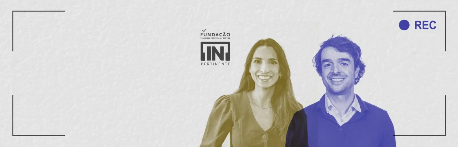 Imagem de Filipa Galrão e do endocrinologista Ricardo Rangel. Logotipo da Fundação Francisco Manuel dos Santos e do "[IN]Pertinente" ao centro.