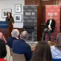 Fotografia da primeira conferência sobre a transição energética na Europa, com a Fundação e a Brookings Institution, em Harvard