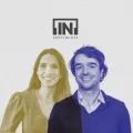 A radialista Filipa Galrão e o endocrinologista Ricardo Rangel, lado a lado, com o logotipo "[IN]Pertinente" ao centro, acima das suas cabeças, sobre um fundo cinzento claro.