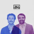 O humorista Manel Rosa ao lado do economista João Duarte. Ao centro o logo "[IN]Pertinente".