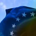 Imagem da bandeira da União Europeia. 