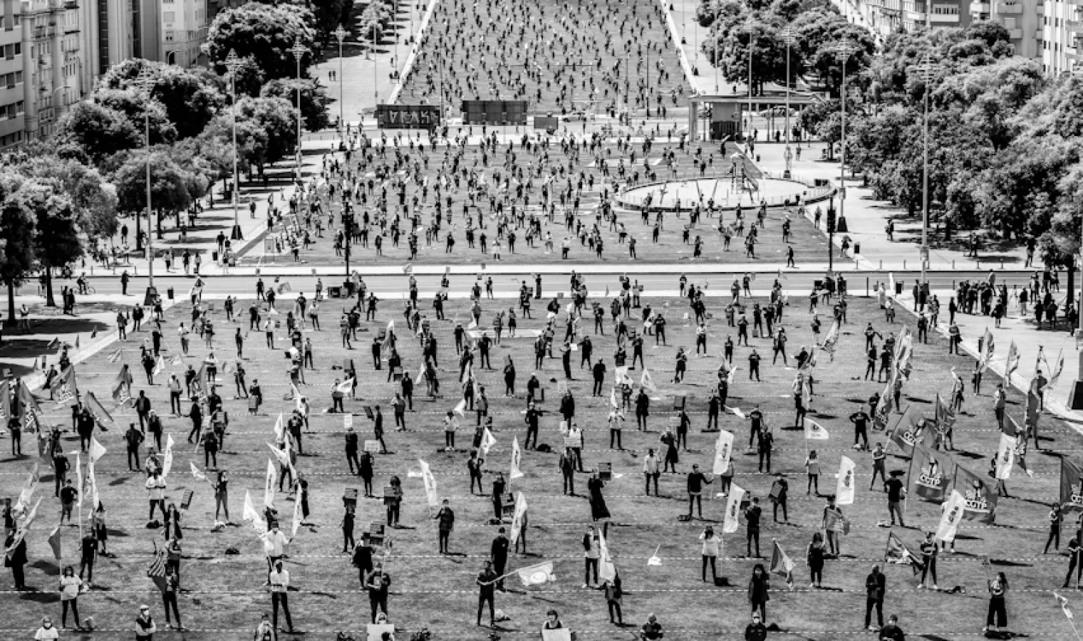 Comemorações do 1º de Maio, na Alameda, em Lisboa, durante a pandemia,