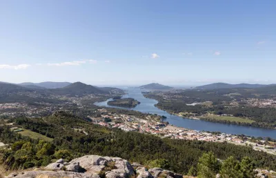 Imagem do Vale do rio Minho (a partir do alto da serra da Gávea). Crédito: José Luís Jorge.