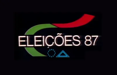Imagem do genérico emitido na RTP do programa sobre as eleições europeias de 1987, as primeiras  em que Portugal participa. Crédito: D/R.