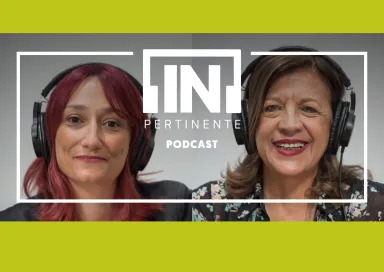 Imagem da dupla do [IN]Pertinente Podcast: A socióloga Anália Torres e da radialista Ana Markl