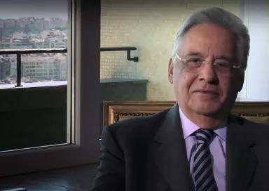 Imagem do antigo presidente do Brasil, Fernando Henrique Cardoso, na entrevista «O valor da liberdade»