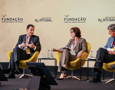 Debate sobre "O desafio da ciência, qualificações e inovação na criação de valor", no Encontro da Fundação Francisco Manuel dos Santos em 2021, "Desafiar Portugal".