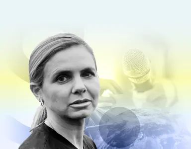 Imagem of the promotion image og the interview investigative journalism, with Mariana van Zeller