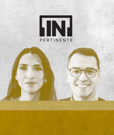 Imagem ilustrativa da dupla do [IN]Pertinente Economia, composta por Filipa Galrão e Diogo Mendes