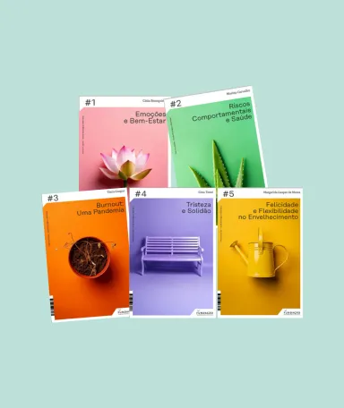 Imagem das capas dos livros da coleção «Pela Sua Saúde - Saúde Psicológica e Bem-Estar»