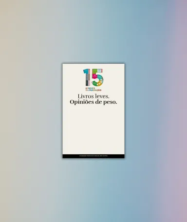 Imagem da capa do livro que assinala os 15 anos da coleção de Ensaios da Fundação
