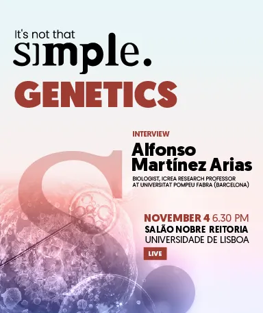 Imagem de promoção da entrevista ao vivo: Genética não é assim tão simples.