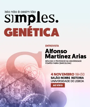 Imagem de promoção da entrevista ao vivo: Genética não é assim tão simples.