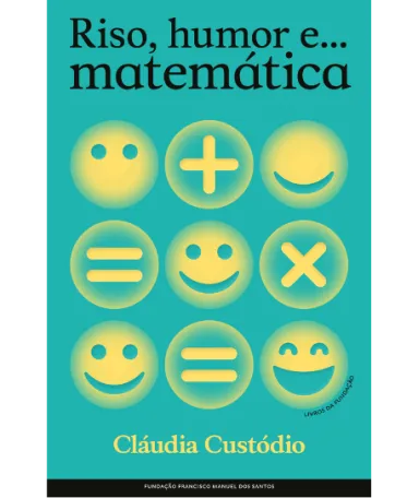 Capa do livro «Riso, humor e... matemática» com emojis a sorrir.