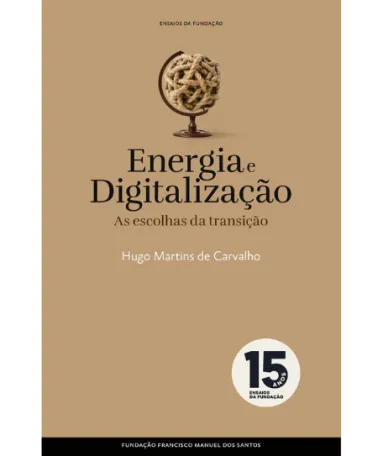 Capa de um livro da Fundação. Um globo ao centro. Texto de destaque: "Energia e Digitalização".