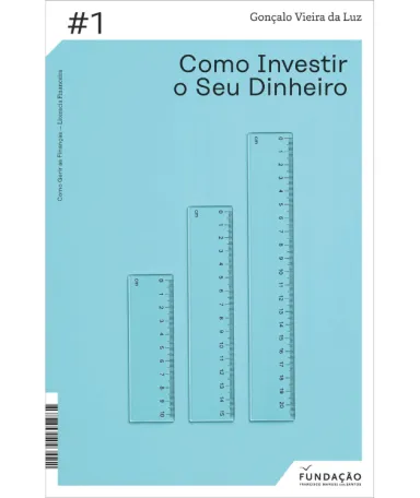 Imagem de livro azul com várias réguas desenhadas - capa do livro «Como Investir o seu Dinheiro»