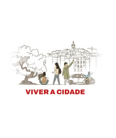 Imagem infográfica que retrata a vida urbana.