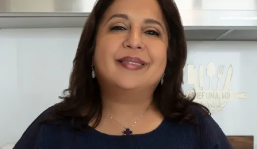 Imagem da psiquiatra e chef Uma Naidoo