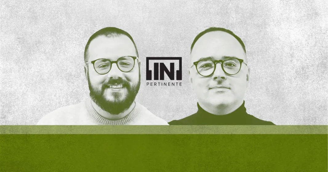 Imagem ilustrativa da dupla do [IN]Pertinente Política, composta por Manuel Cardoso e João Pereira Coutinho