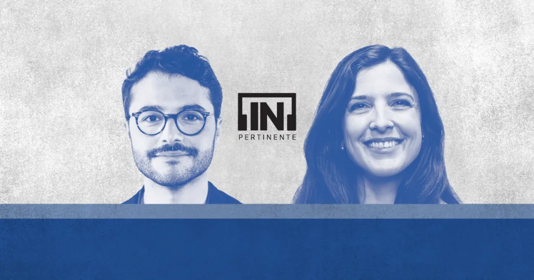 Imagem da dupla do [IN]Pertinente Ciência, composta pelo radialista Rui Maria Pêgo e pela oncologista Leonor Matos