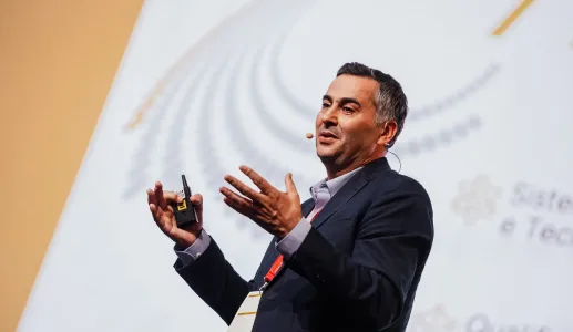 Fernando Alexandre, atual ministro da Educação, a falar num evento da Fundação.