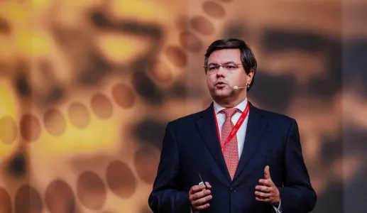Gonçalo Saraiva Matias no Encontro da Fundação Francisco Manuel dos Santos em 2021, "Desafiar Portugal".
