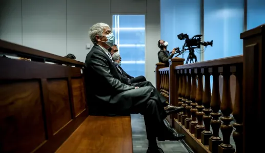 Imagem do antigo primeiro-ministro José Sócrates, acusado de vários crimes na Operação Marquês. @Agência Lusa