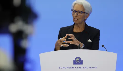 Imagem de Christine Lagarde, presidente do Banco Central Europeu.@EPA