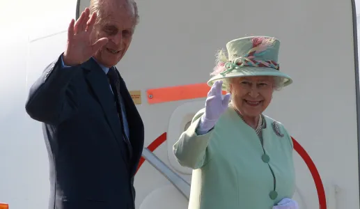 Imagem da rainha Isabel II de Inglaterra e do duque de Edimburgo. @EPA