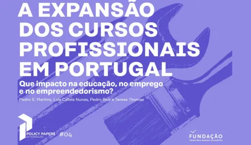 Imagem da capa do policy paper «A expansão dos cursos profissionais em Portugal: que impacto na educação, no emprego e no empreendedorismo?»