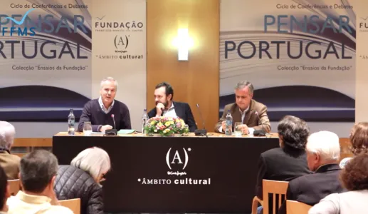 Imagem da apresentação do ensaio «Portugal, Um perfil histórico», de Pedro Calafate