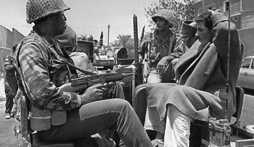 Imagem de soldados na Guerra dos Seis Dias.