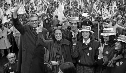Imagem de apoiantes de Freitas do Amaral