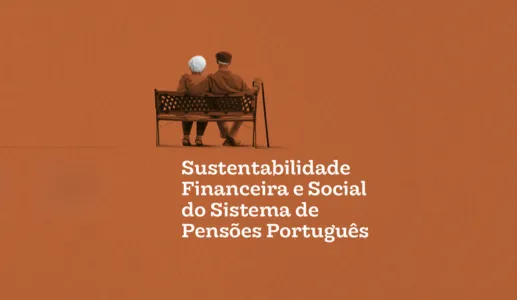 Imagem de um desenho de dois idosos sentados, de costas, num banco. Por baixo, o título do estúdo.