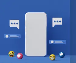 Imagem de 'gostos' e emojis nas redes sociais