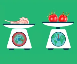 Imagem de duas balanças para ilustrar o artigo «Quais são os alimentos com maior pegada ecológica?»