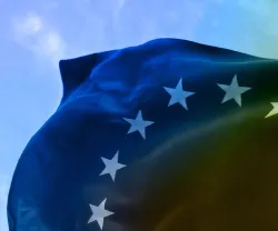 Imagem da bandeira da União Europeia. 